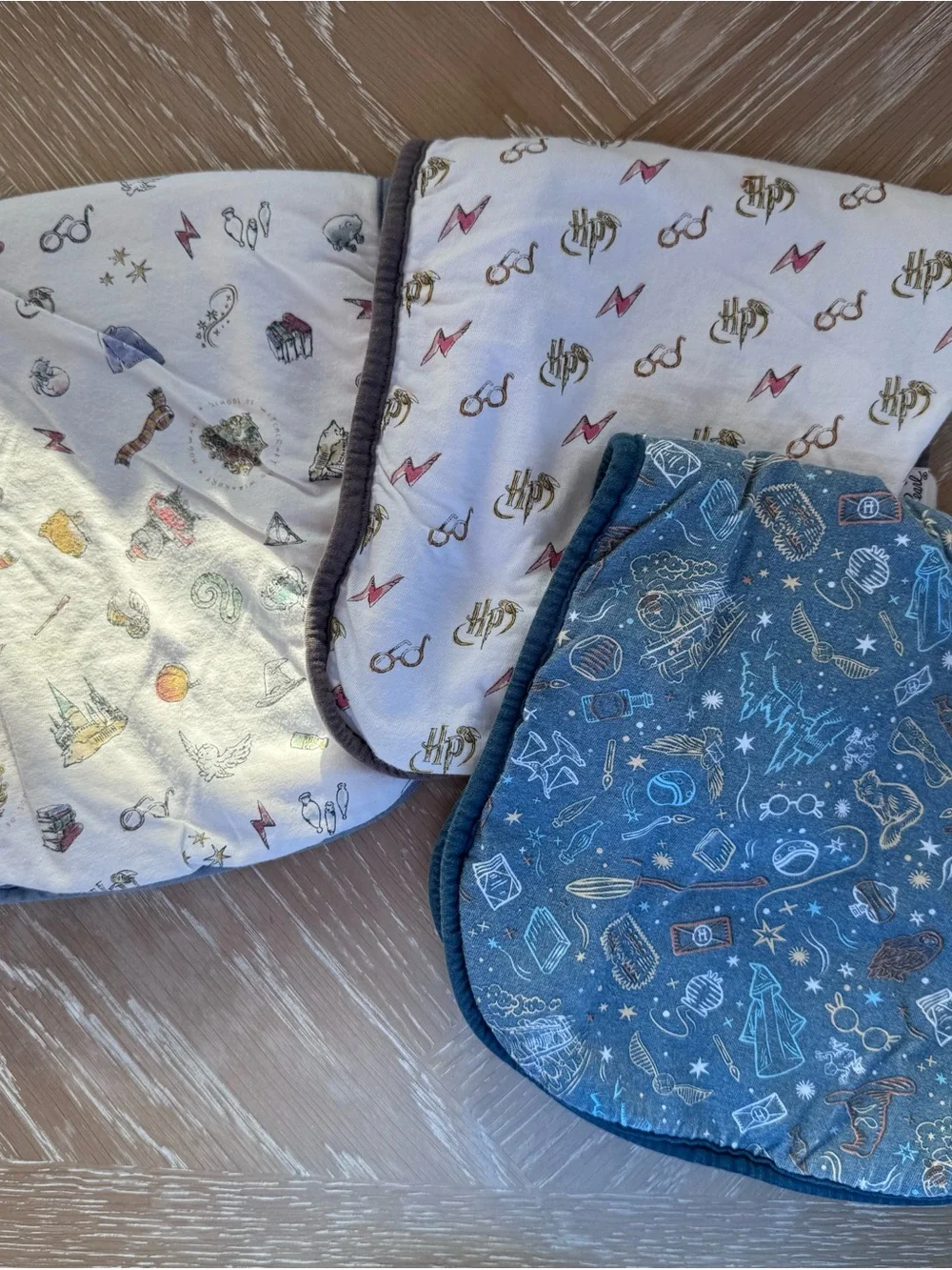 Copper Pearl Harry Potter Burp Cloths